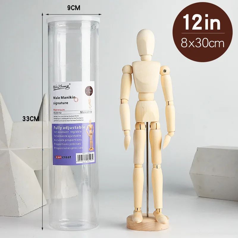 Artisan Pose Wooden Drawing Mannequin with Rotatable Limbs