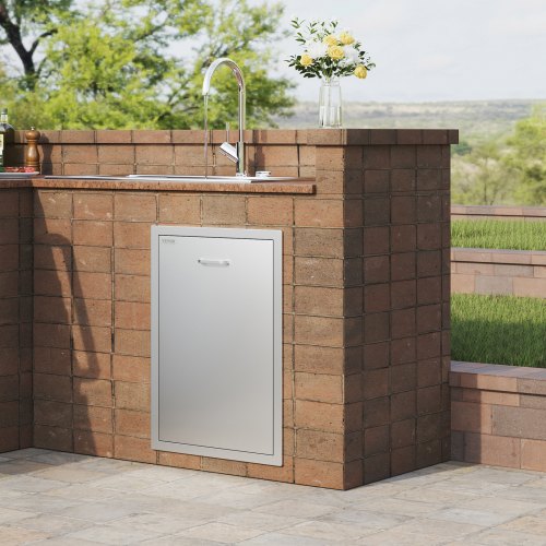 Stainless Steel Trash Drawer for Outdoor Kitchens, 19.7