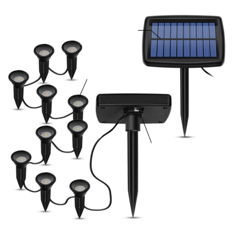 Solar RGB Garden Spotlights Pack Waterproof Landscape Lights