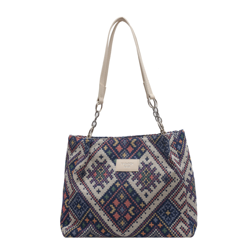 Eco Chic Canvas Tote Bag Large Capacity Shoulder Handbag for Daily Use