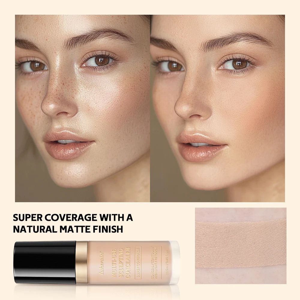 Flawless Multi Use Concealer Cream Long Lasting Foundation Concealer Hydrating Oil Free Contour & Highlight Makeup