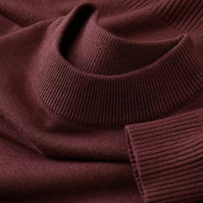 Mens Mock Neck Knit Sweater Lightweight Pullover for Casual and Smart Style
