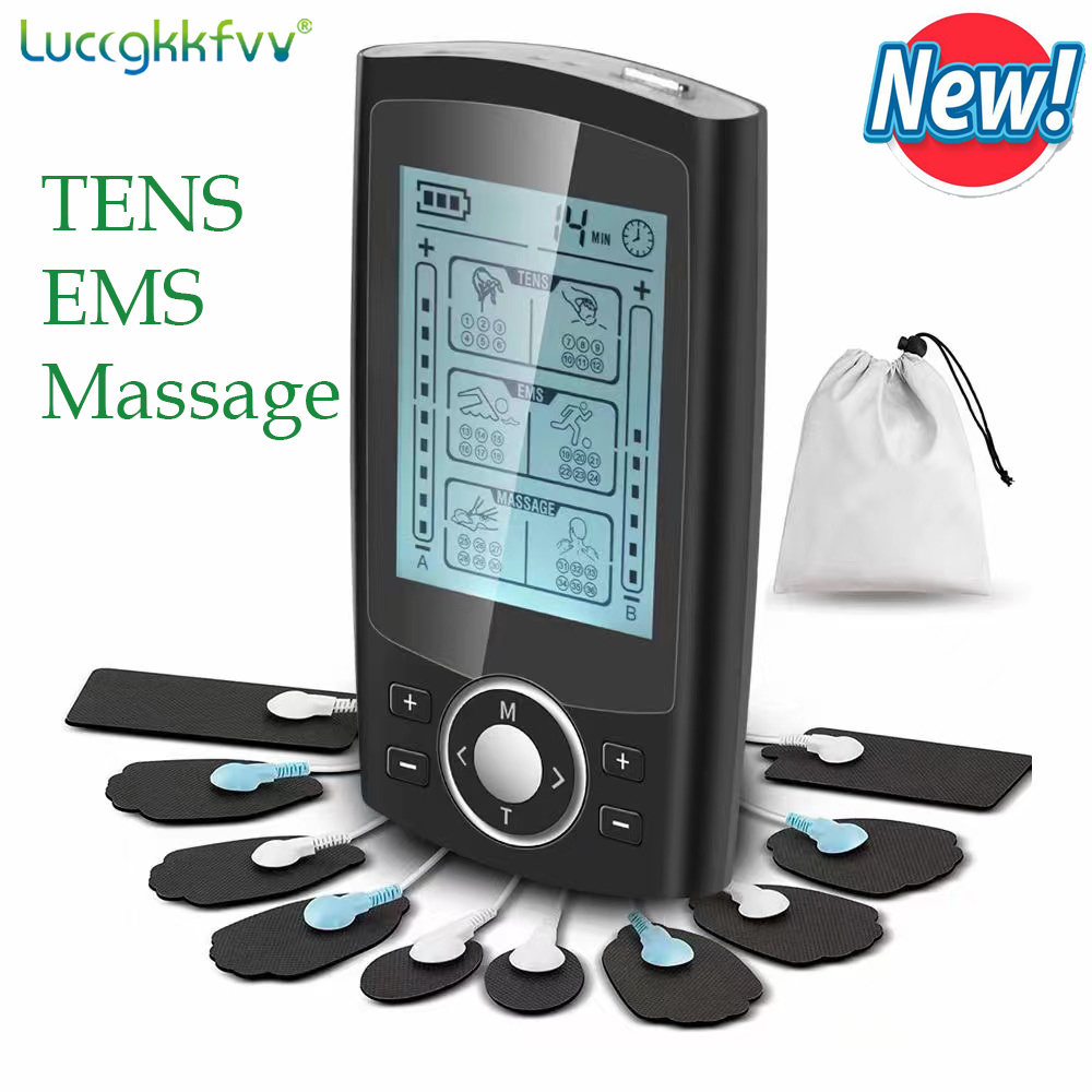 Tens Muscle Stimulator, Electric EMS Acupuncture Body Massage Slimming Machine Electrostimulator Digital Therapy Device
