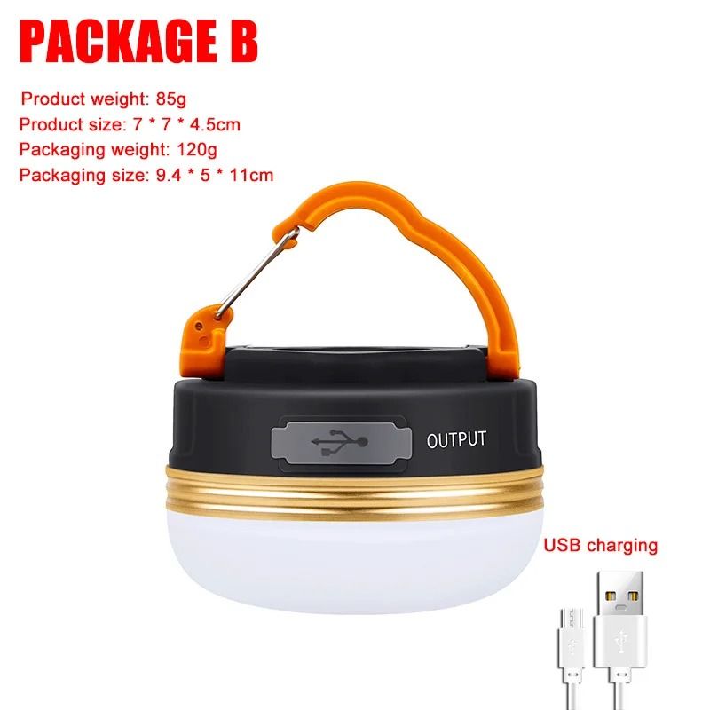 Rechargeable Camping Fan Light with LED Lamp and Power Bank
