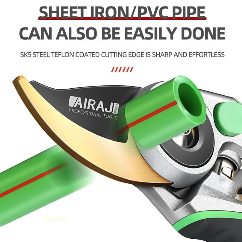 AIRAJ 8 Inch Pruning Shears Sharp Garden Scissors Labor Saving Hand Pruners