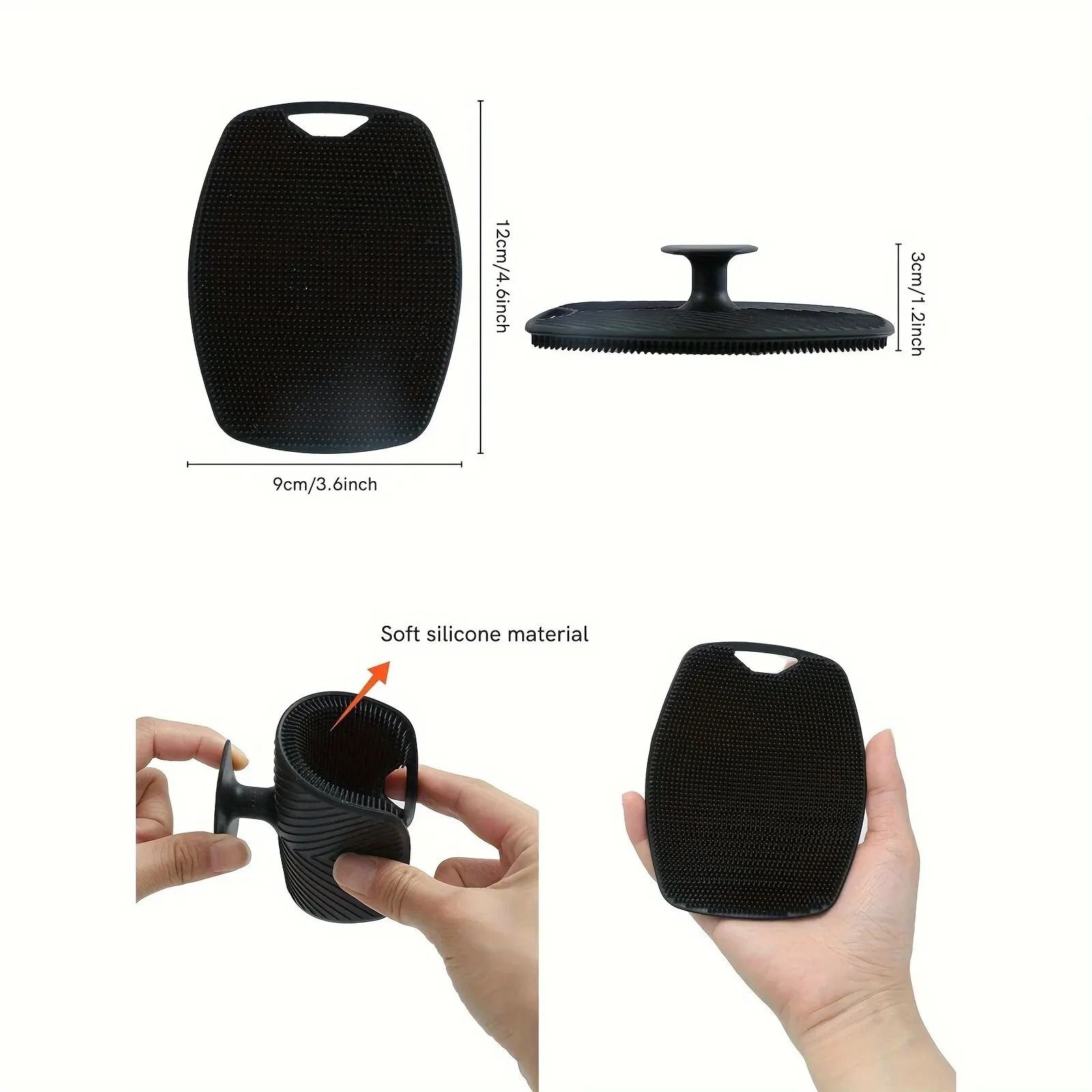 Exfoliating Silicone Bath Brush Wall Mounted Cleaning Body and Face Wash Brush