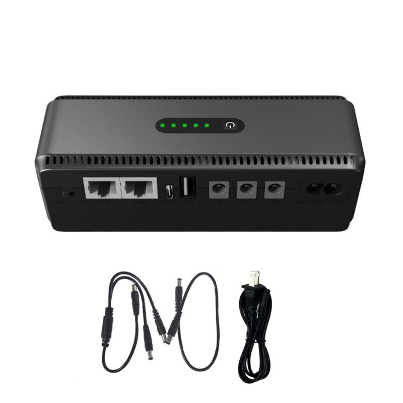 Mini UPS Battery Backup Power Supply Portable UPS Power Bank for Router & CCTV