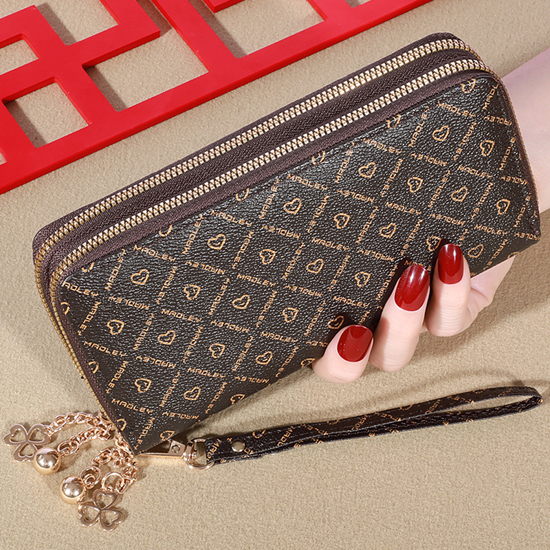 Large capacity Faux Leather Zipper Wallet Casual Multifunctional Clutch