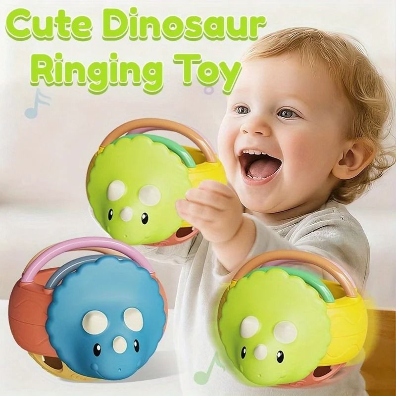 Ceratopsian-Kinetic Dinosaur Shaker – High-Impact Sensory Rattle & Grasping Toy