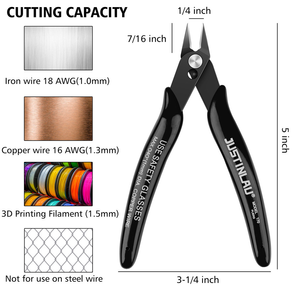 Mini Nose Cutting Plier Electrical Wire Cable Cutter Durable Flush Pliers for Precise Cuts