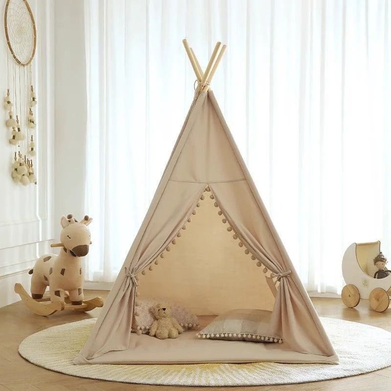 Portable Childrens Teepee Tent | Indoor Play House & Wigwam Room Decor