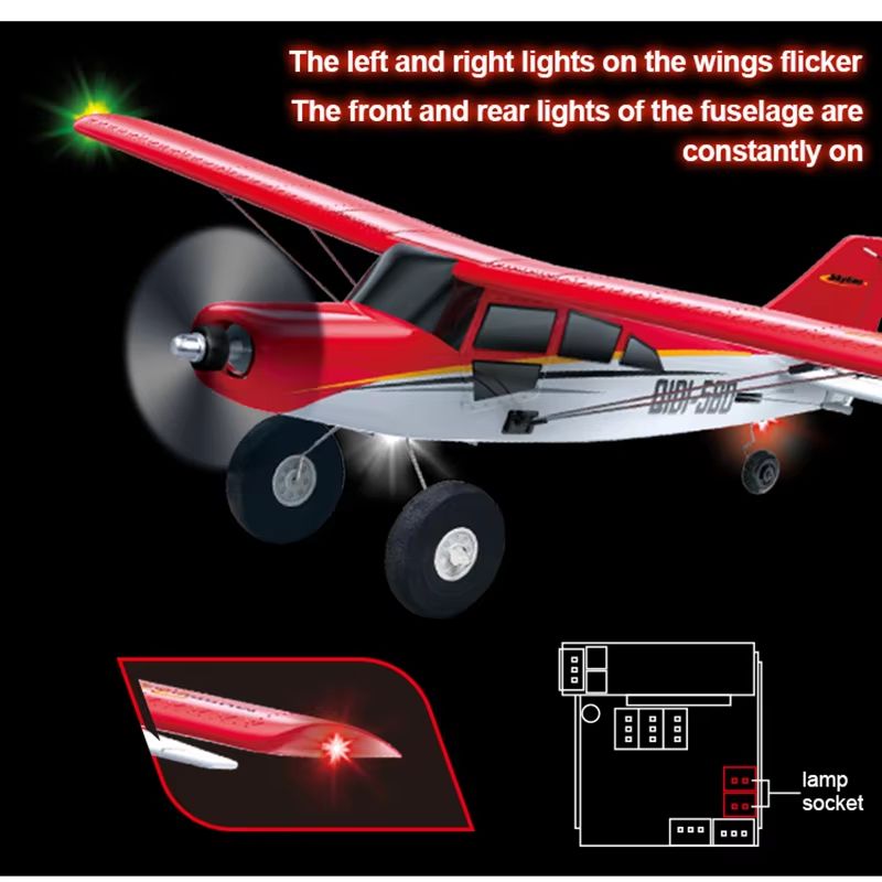 M7 QIDI-560D RC Airplane – 510mm Wingspan Stunt Plane with 6-Axis Gyro & Wind-Resistant Flight Control