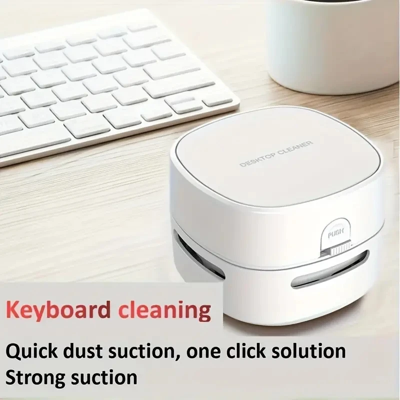Office Desk Dust Tool, Mini Desktop Vacuum Cleaner for Car, Home Computer Cleaning