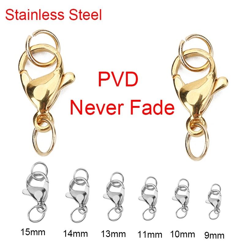 Stainless Steel Lobster Clasp and Jump Ring Set for Jewelry Making