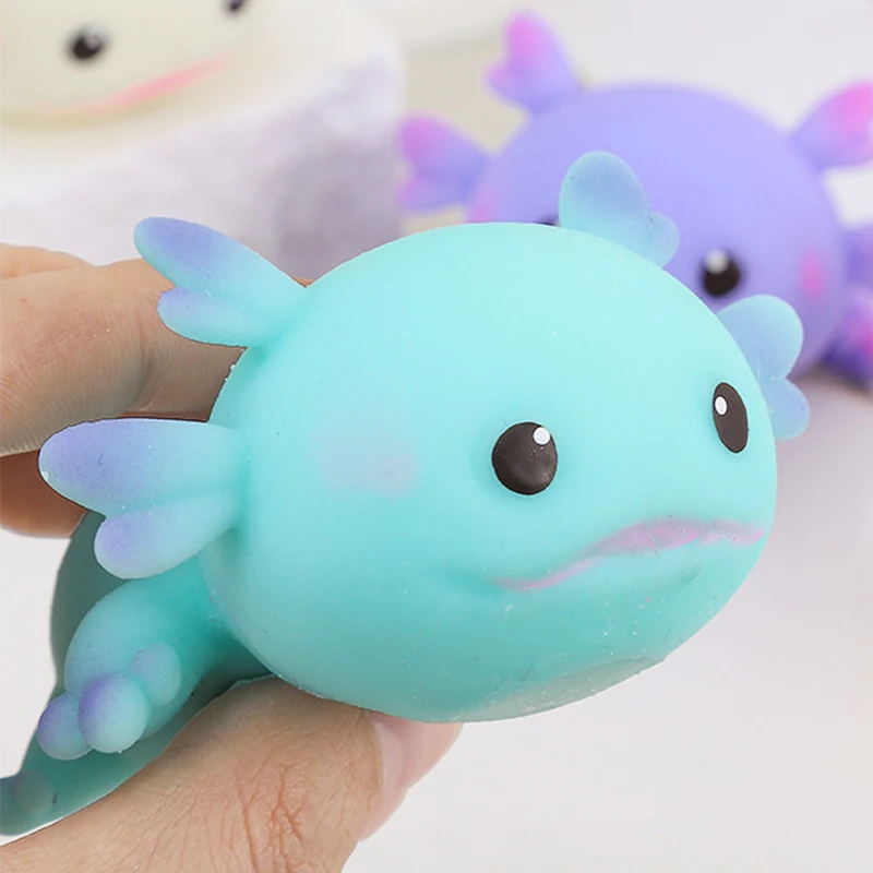 Cute Axolotl Squishy Stress Relief Toy Slow Rising Fidget Squeeze Ball