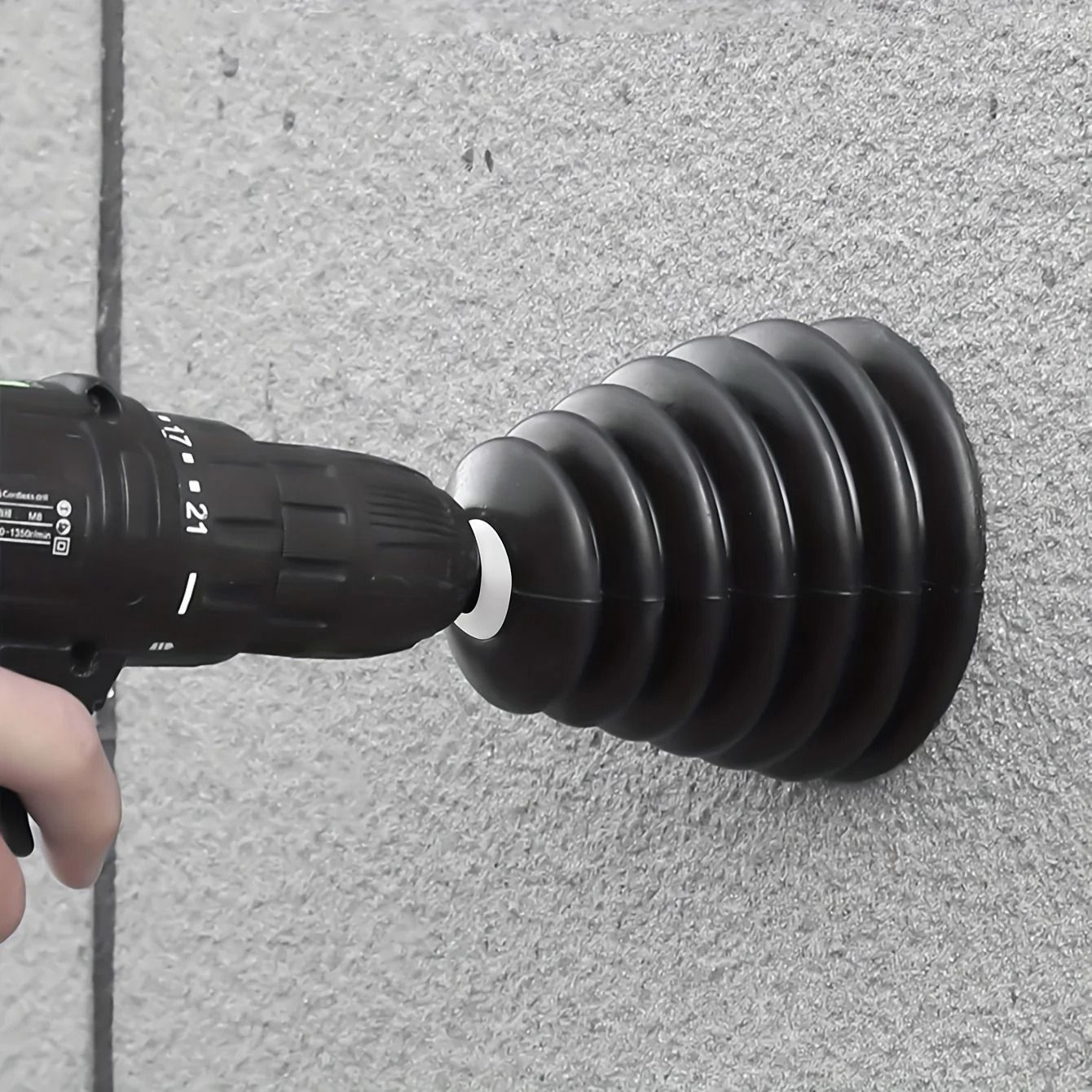 1pc Black Electric Drill Dust Cover Versatile Hammer and Impact Drill Dust Collection Bowl for Ceiling Punches