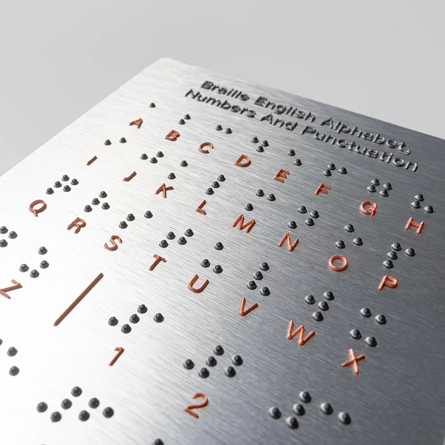 Durable Braille Letter and Number Learning Tool