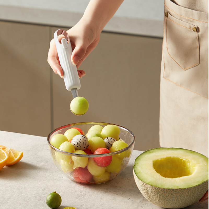 Fruit Spoon, Watermelon Digging Ball Scoop Ice Cream Scoop, Stainless Steel Ball Digger, Kitchen Supplies & Cooking Tool