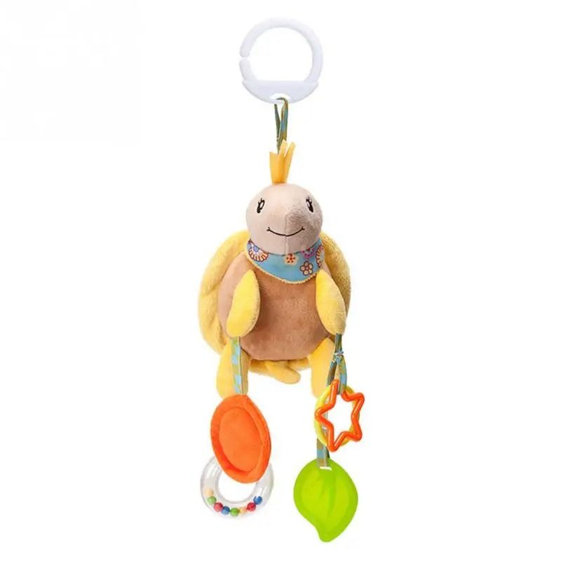Baby Plush Stroller Toy Hanging Rattle Mobile with Cartoon Animals