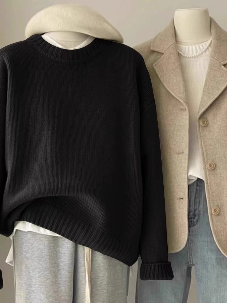 Women's Cashmere Crewneck Sweater in 100% Pure