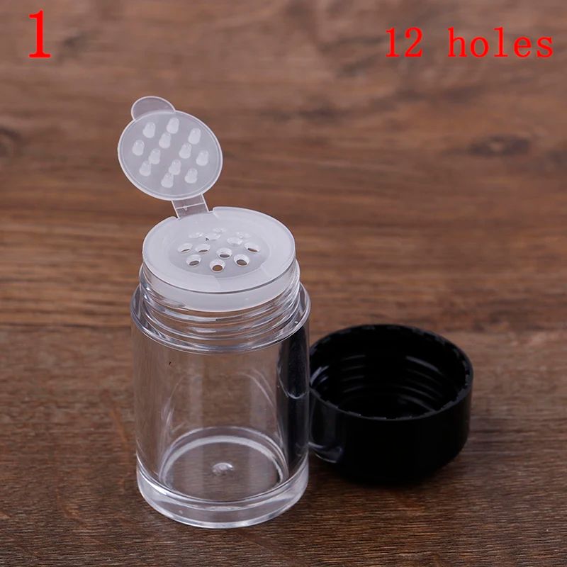 Refillable Loose Powder Jar with Sifter – Nail Glitter & Powder Container 1/3/12 Hole Options