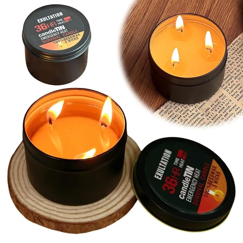 36 Hour 3 Wick Long Lasting Emergency Survival Candle