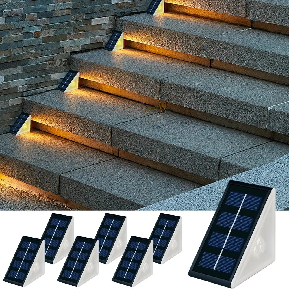 Outdoor LED Solar Step Lights, Waterproof, Auto On, for Yard, Garden Patio, Driveway, Fence, Porch, Post, Outside Stair
