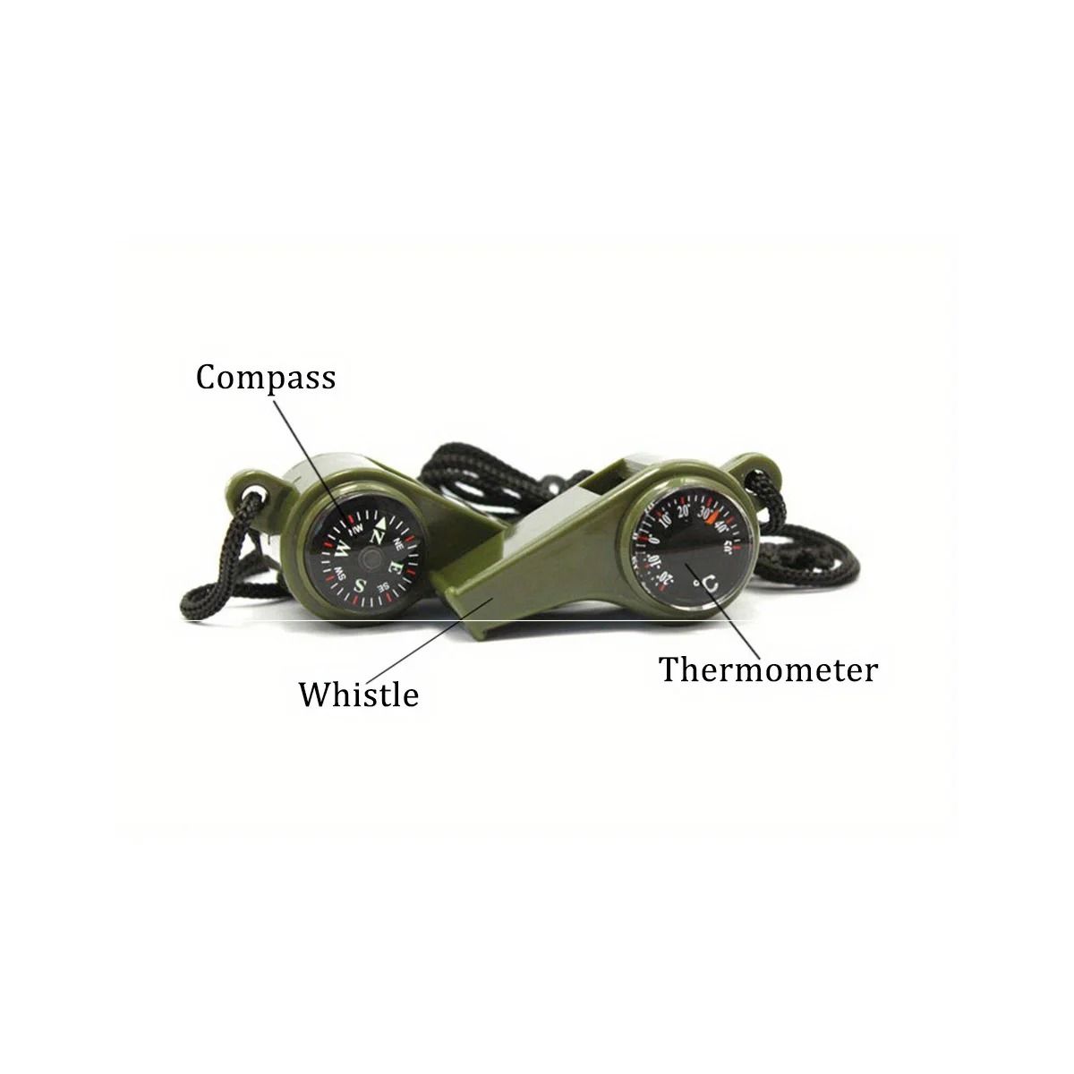 3-in-1 Emergency Survival & Navigation Whistle