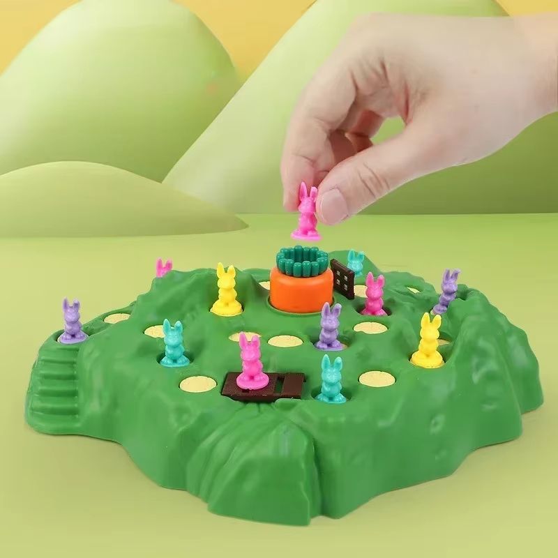 BunnyBurrow Carrot Trap Defense Table Board Game for Kids and Families