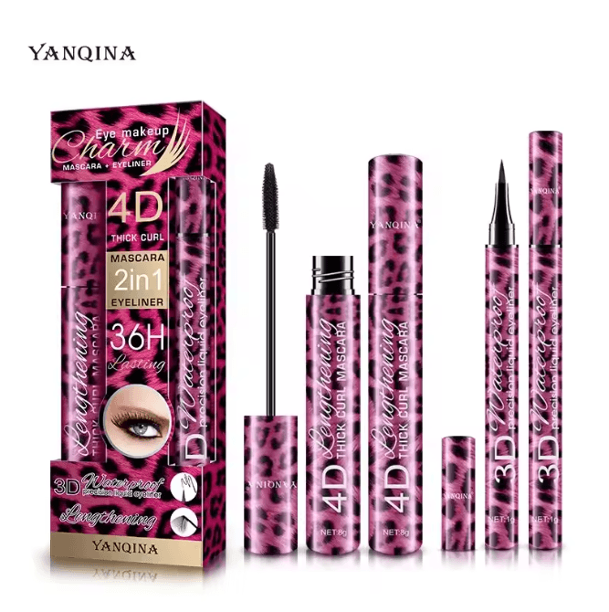 Waterproof Eye Makeup Set Eyeliner Mascara and Eyebrow Pencil