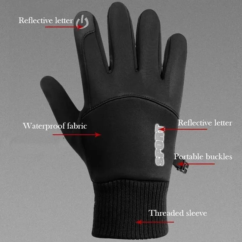 Winter Touch Screen Thermal Gloves Waterproof Windproof Warm Gloves