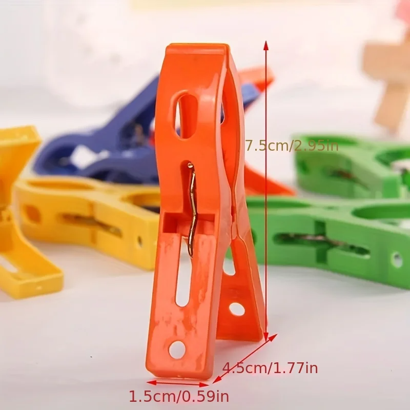 Heavy Duty Windproof Clothes Clips Large Laundry Drying Pins Set