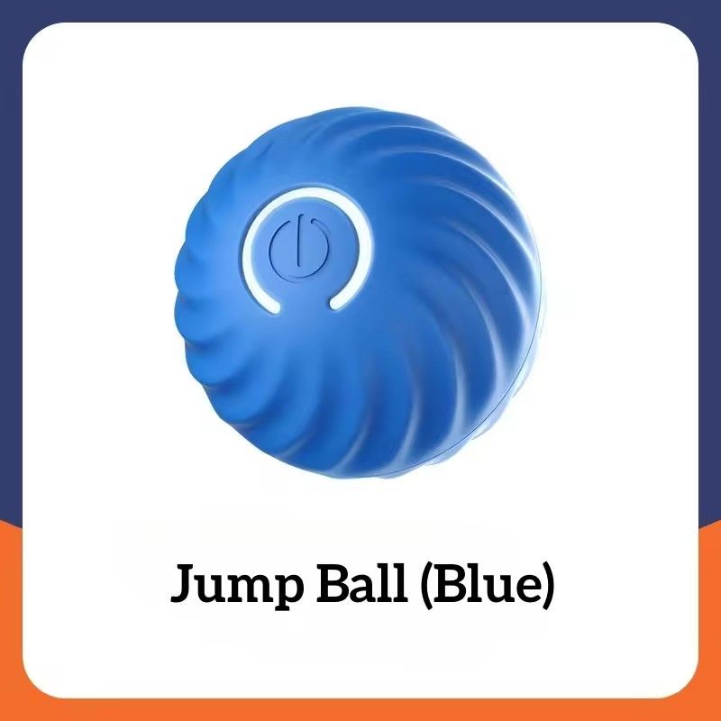 Self Rolling Dog Ball with Plush Cover, Motion Activated Interactive Toy