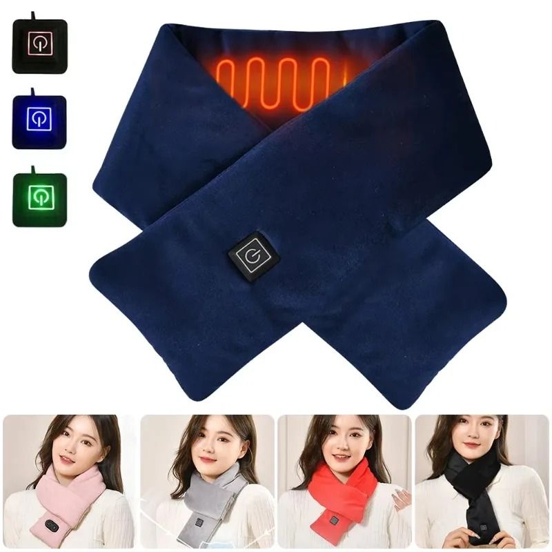 USB Heating Scarf for Women and Men with Three Temperature Settings