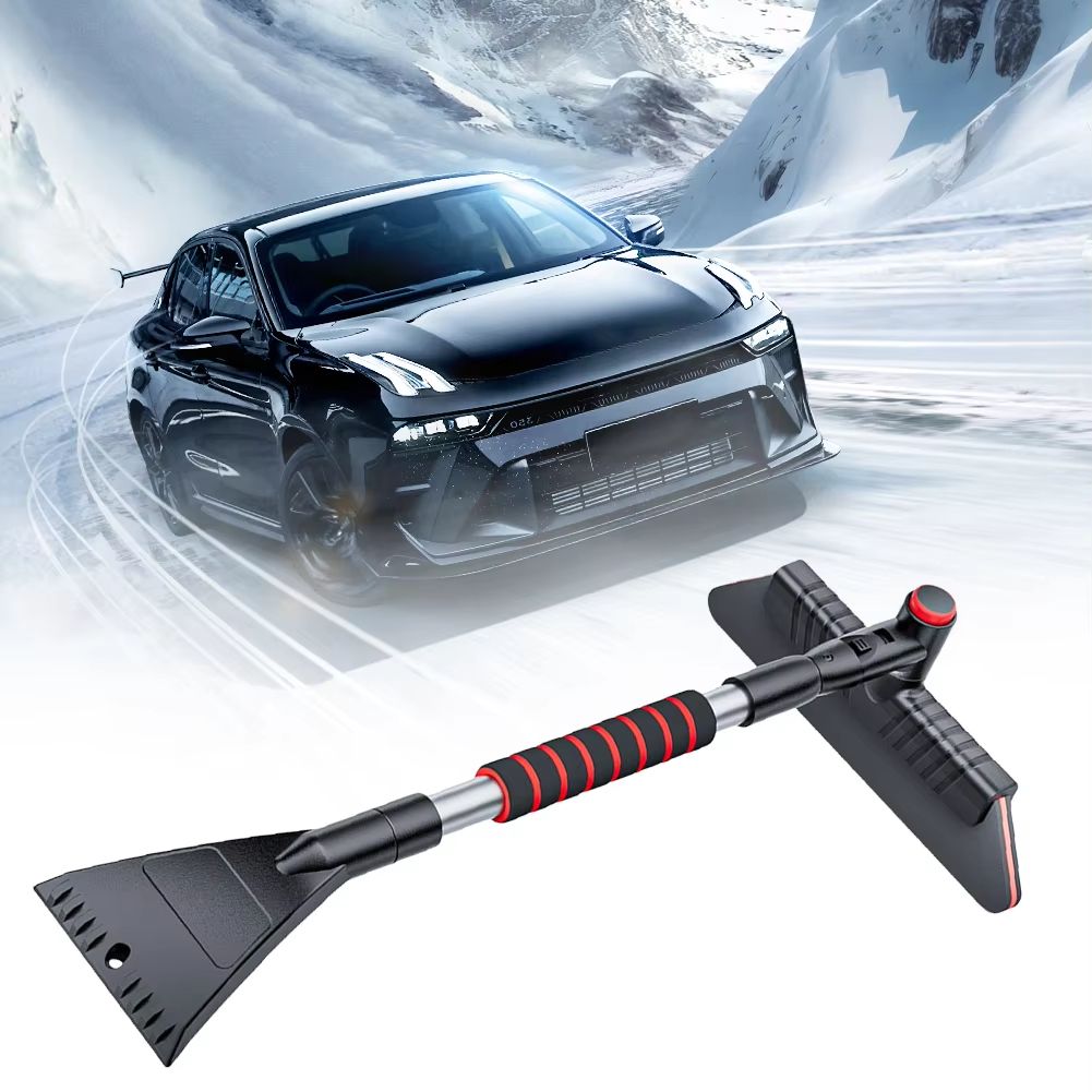 2 in 1 Extendable Ice Scraper and Retractable Snow Remover for Windshields