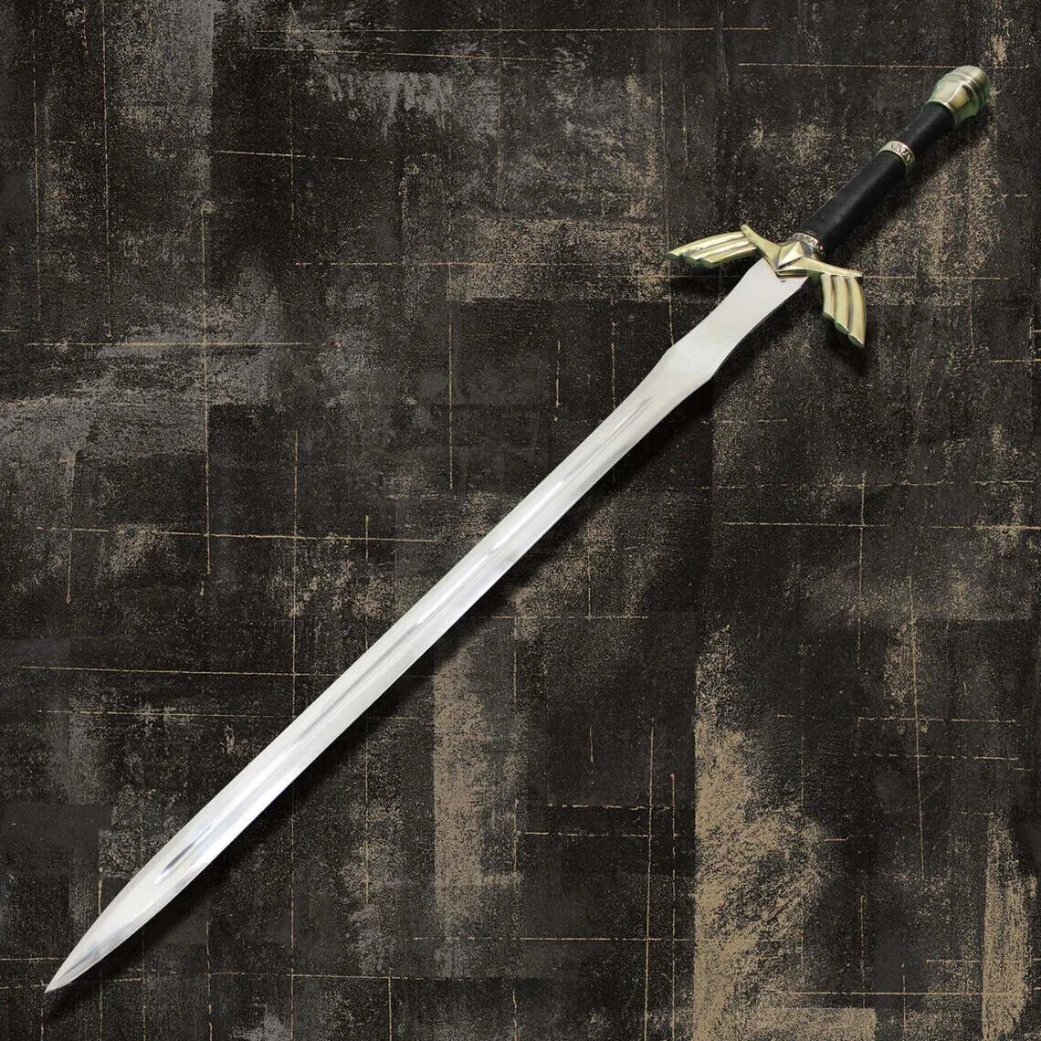 CUSTOM HANDMADE FORGED DAMASCUS STEEL VIKING SWORD WITH WOOD & BRASS HANDLE WITH LEATHER SHEATH