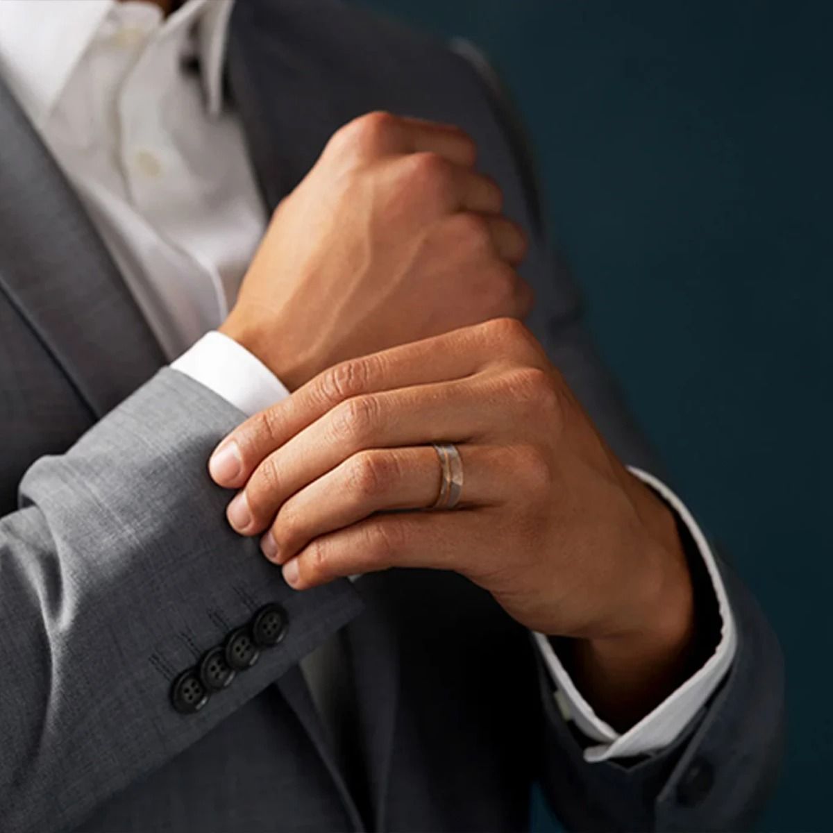 Hammered Tungsten Carbide Professional Wedding Band