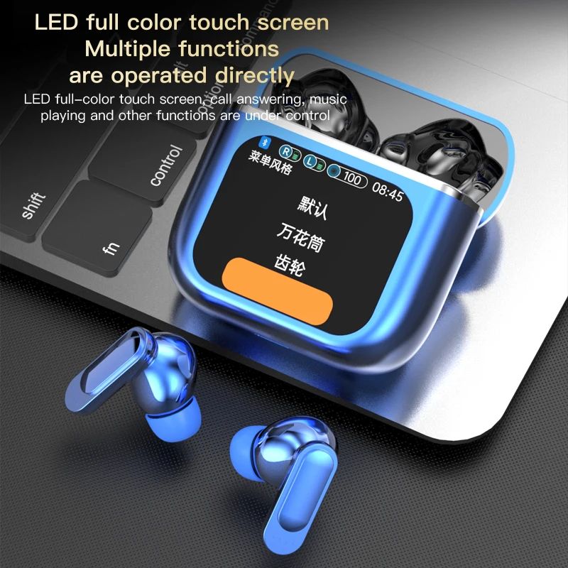 Smart Touch ANC Wireless Earbuds Bluetooth Noise Cancelling Headphones