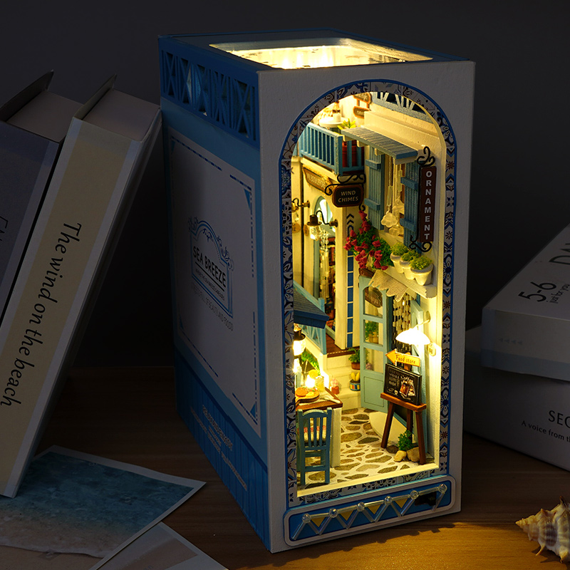 DIY Book Nook Kit, Micro Model Bookshelf Decor for Teens & Adults, Perfect Gift Idea