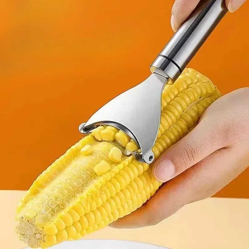 Stainless Steel Corn Cutter, Stripper Peeler, Corn Thresher, Cob Peeler Kitchen Tool for Easy Corn Removal