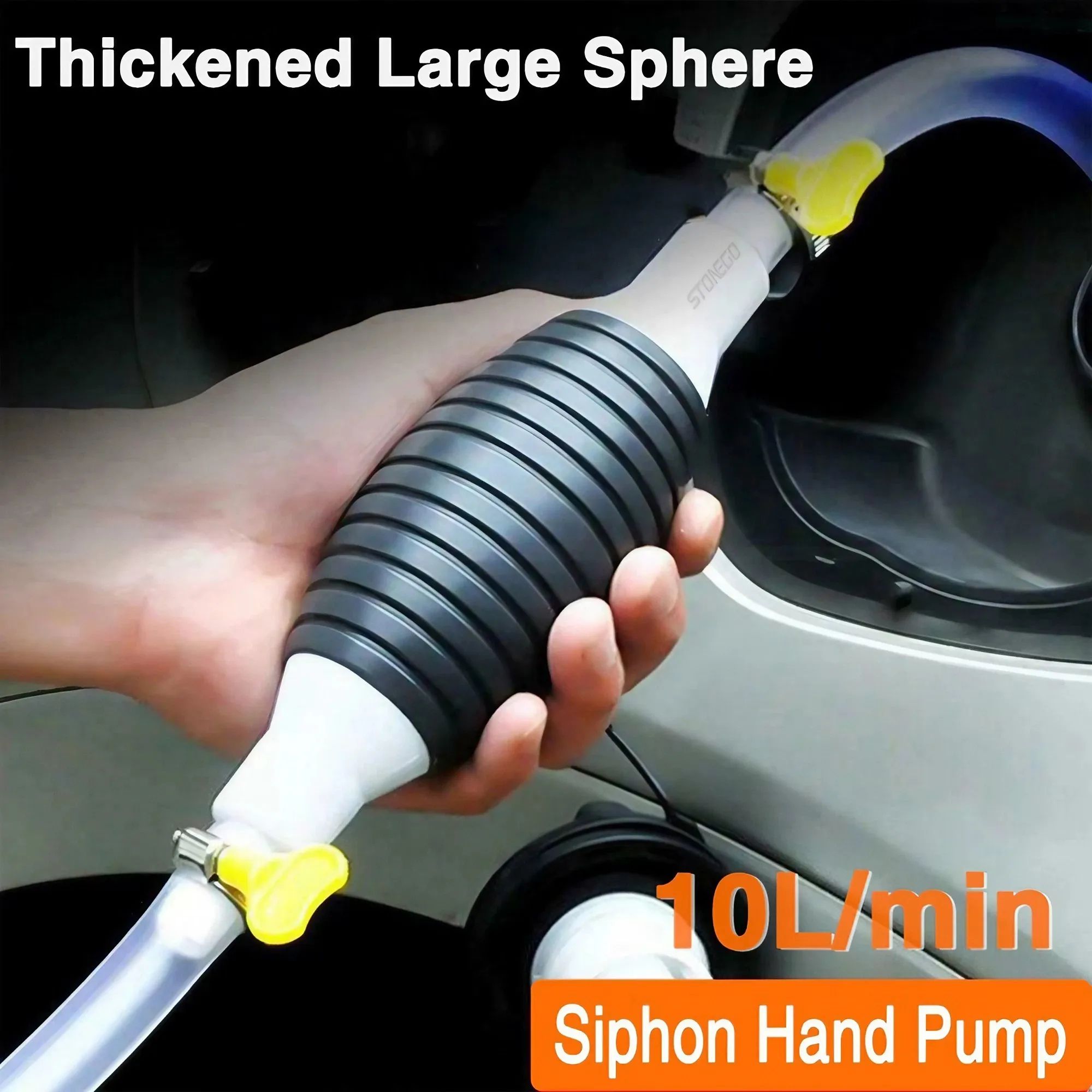 Manual Fuel Transfer Hand Pump – Portable Car Gas Primer Pump for Fuel Lines