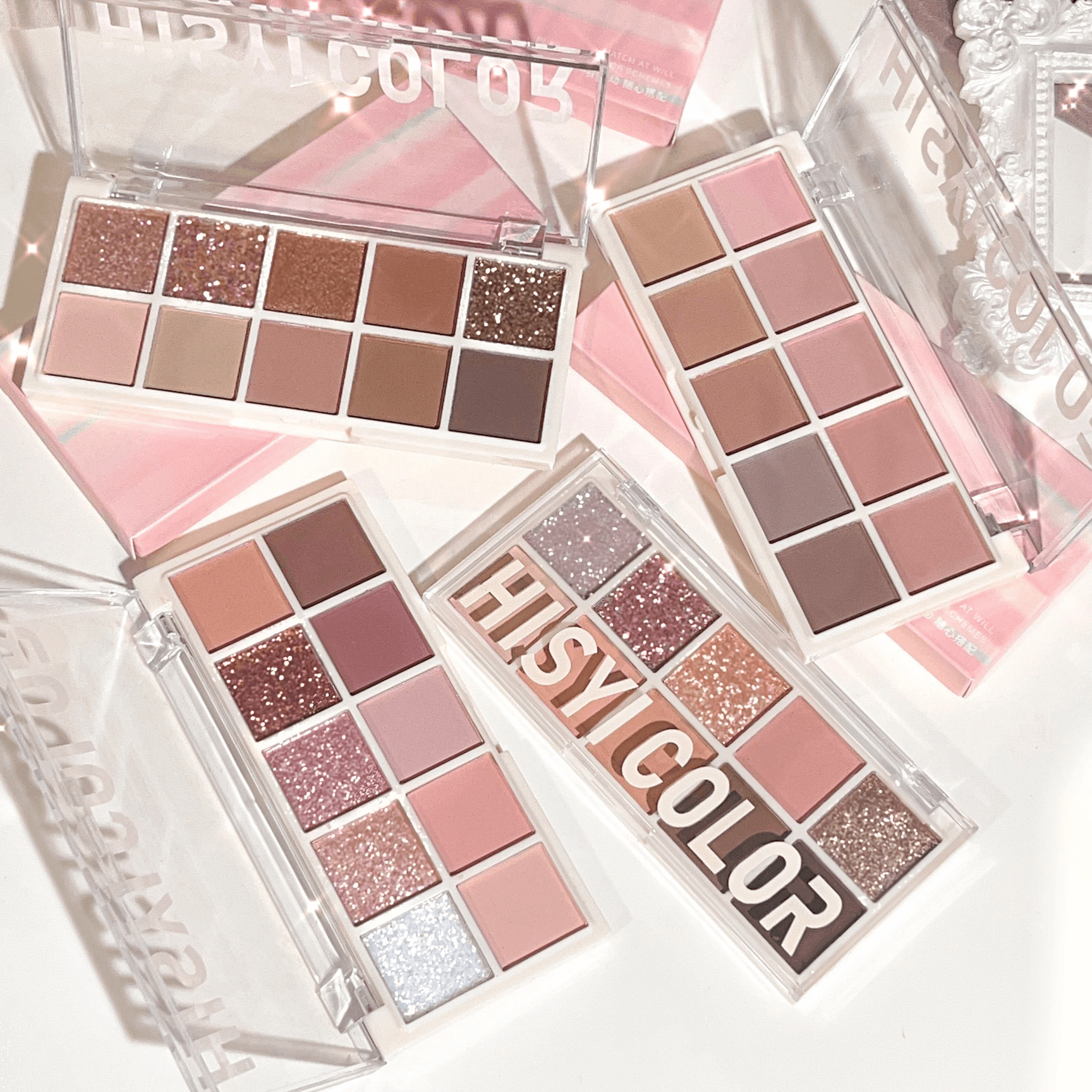 HISYI Star Ten Color Eyeshadow Palette Soft Matte and Pearl Pink Brown