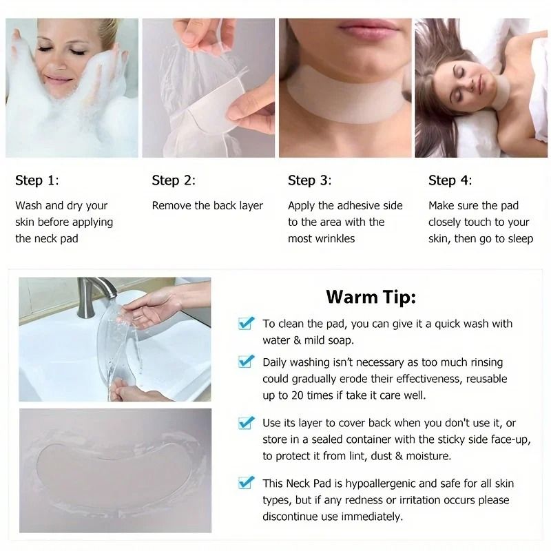 Reusable Silicone Neck Wrinkle Care Pad