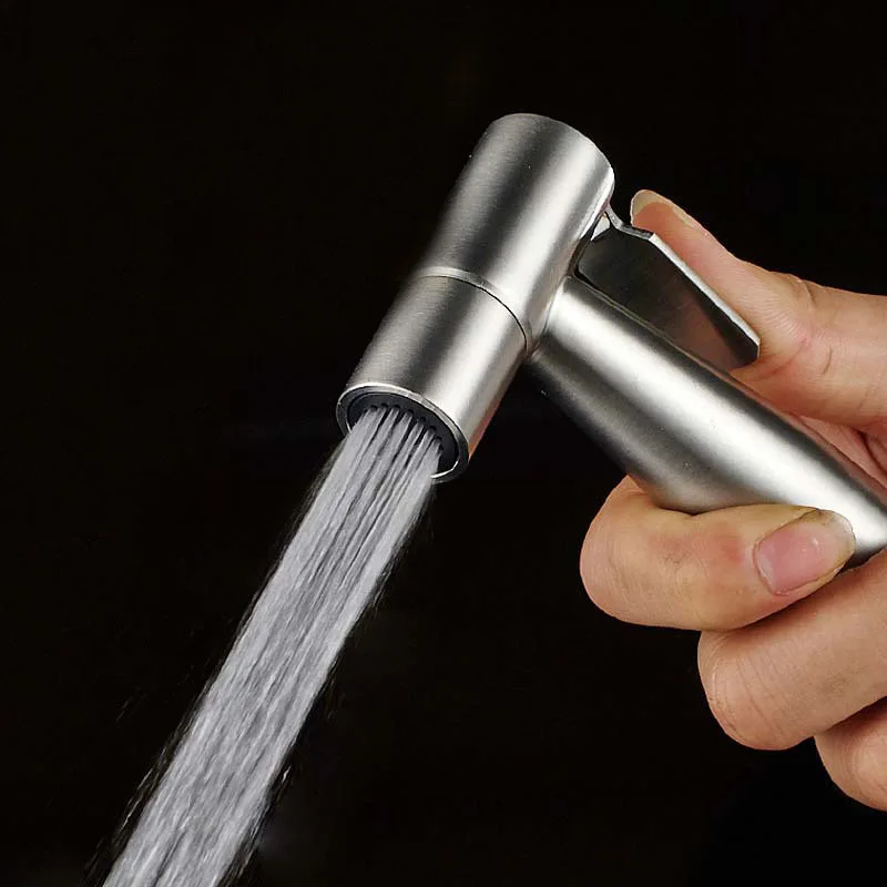 Stainless Steel Handheld Bidet Sprayer Set for Bathroom Hygienic Cleaning