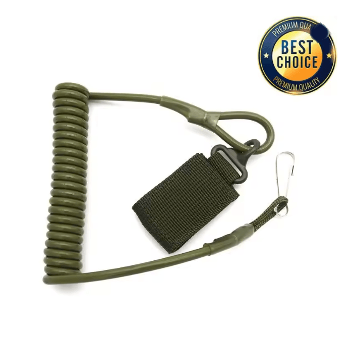 Tactical Elastic Safety Lanyard Anti Lost Gear Retention Rope