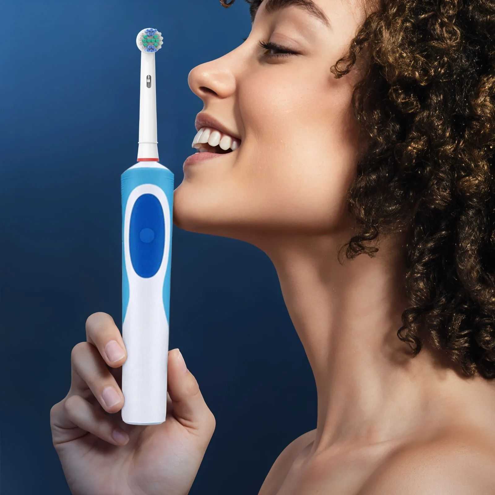 Electric Toothbrush Replacement Brush Heads Basic Cleaning Nozzle Compatible with D100 D25 D30 D32
