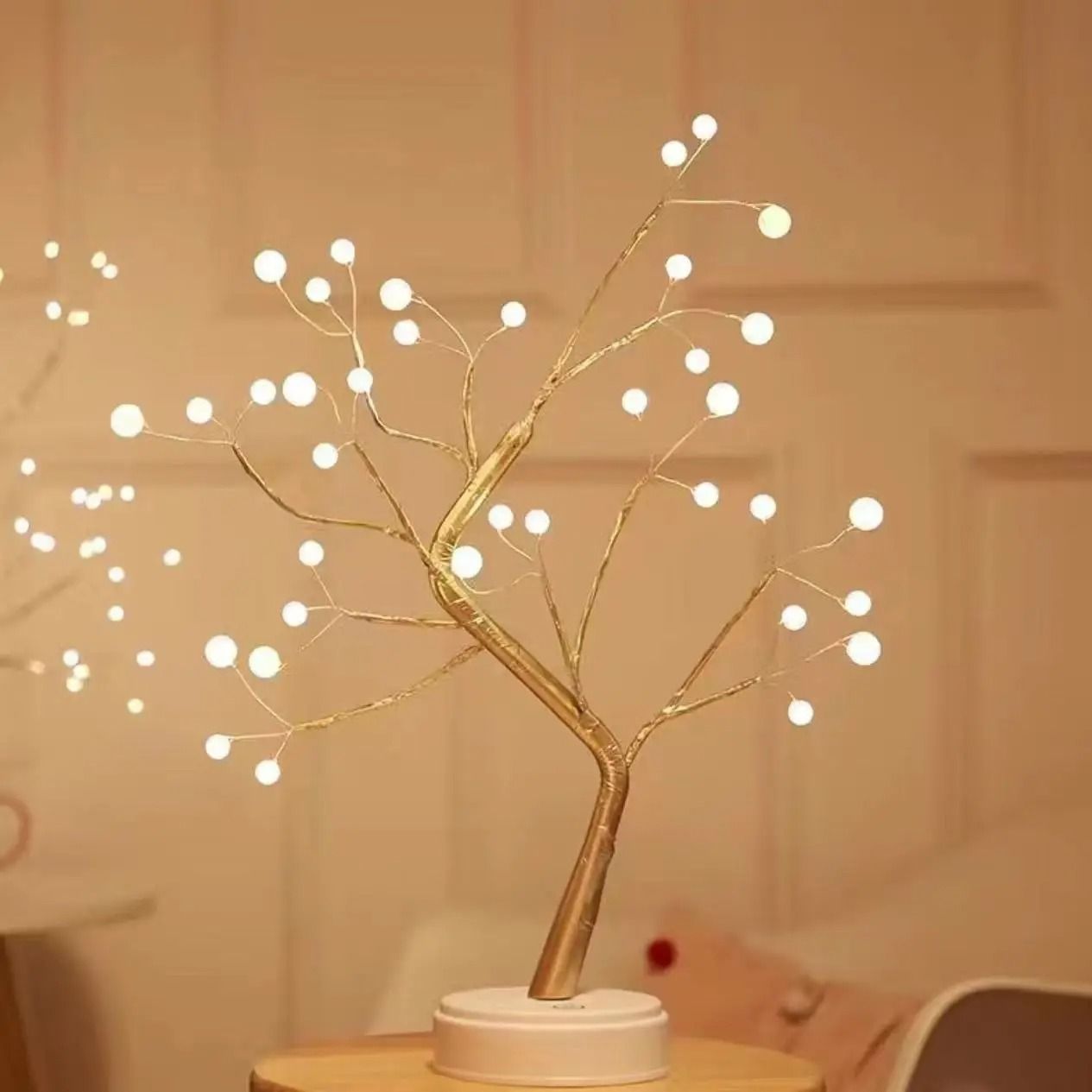 Artificial Bonsai Desktop Tree Lamp – USB/Battery Powered LED Night Light
