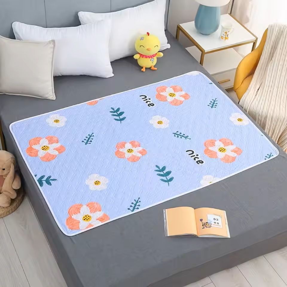 Washable Waterproof Underpad 100x150cm Soft Leakproof Bed Protector for Baby or Adult