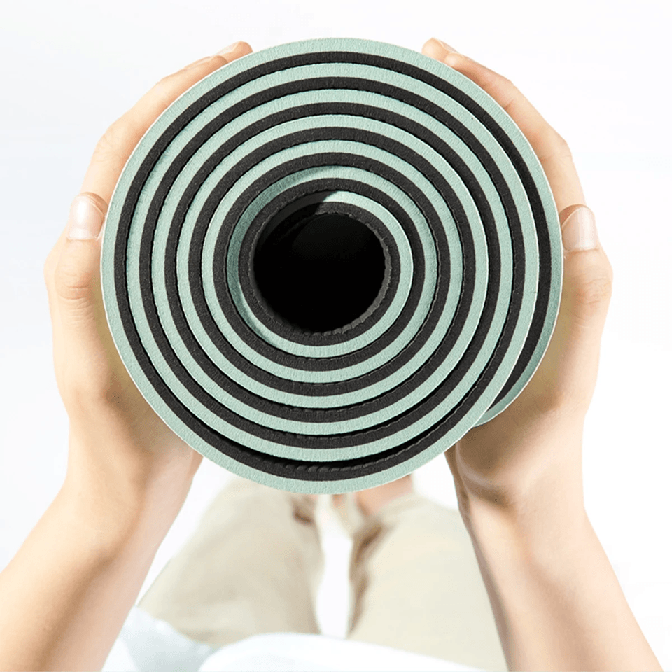 TPE Non Slip Yoga Mat with Alignment Lines for Home Fitness and Pilates