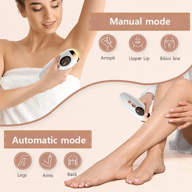 SilkyGlow IPL Hair Removal Handset – 999,999 Flashes for Face, Body & Bikini Line